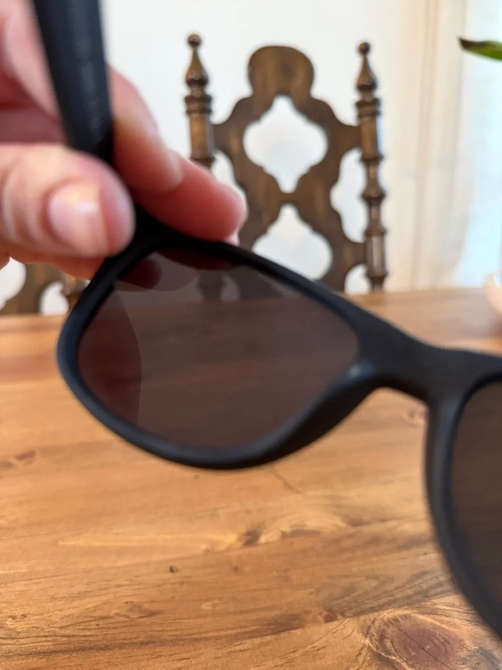 Classic Wayfarer-Style Black Sunglasses